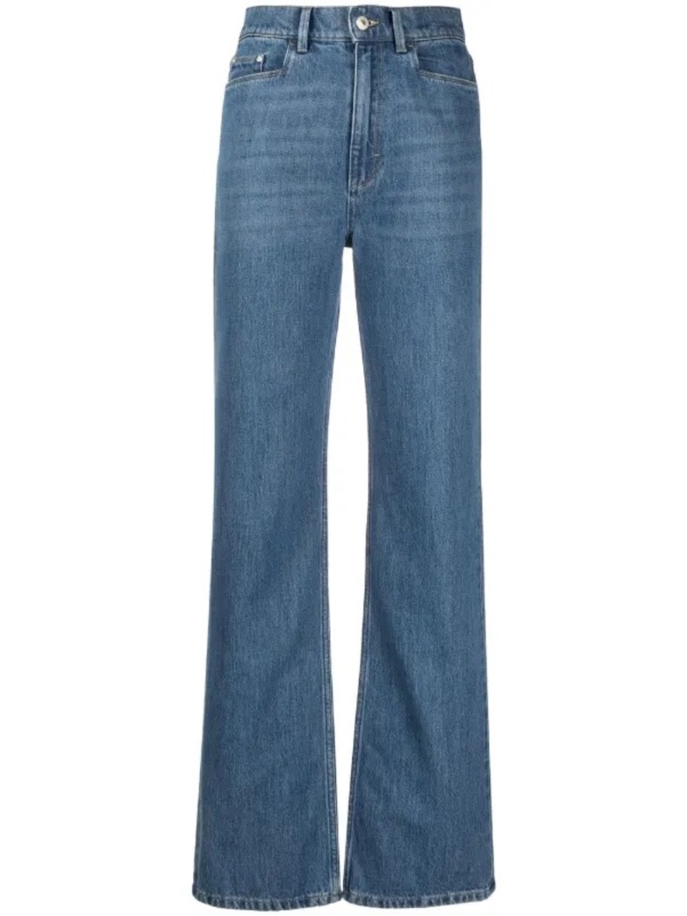 Wandler Mid-Blue High-Rise Wide-Leg Jeans